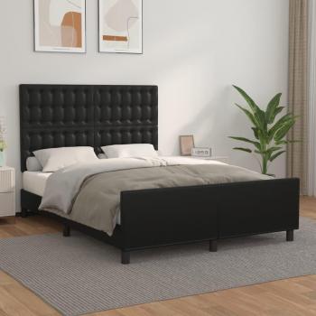 Cabecero de cama negro 140x200 cm en cuero sintético