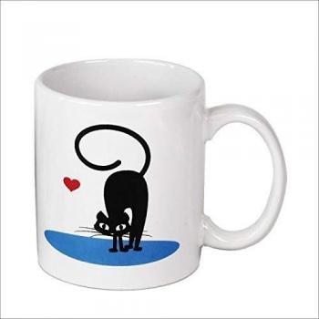 Cark Taza Desayuno Graciosa colección Gatos, Divertidos Mensajes. 350cc de Capacidad