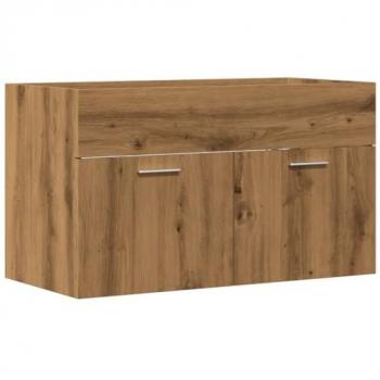 Mueble de lavabo de baño madera roble artisan 90x38,5x46 cm