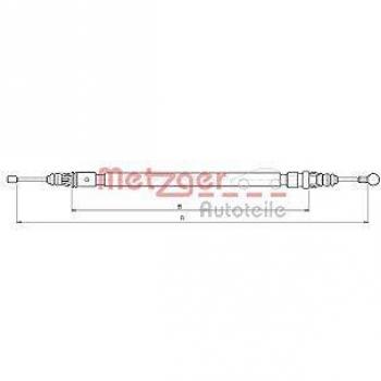 Cable de Freno de Mano Metzger 10.6235 para Citroen C4, DS4 y Peugeot 3008, Izquierdo/Derecho