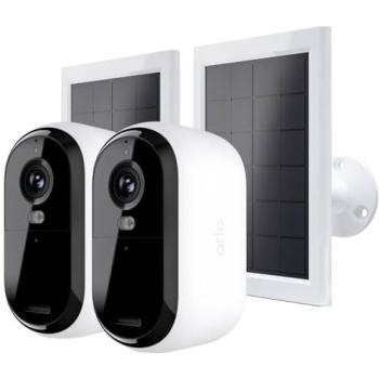 Cámara de Seguridad Arlo Essential 2K para Exterior con Paneles Solares - Pack de 2 cámaras