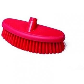 FBK 44144-3 Cepillo Fregar Fibra Media, con Paso de Agua, 265 x 90 mm, Rojo