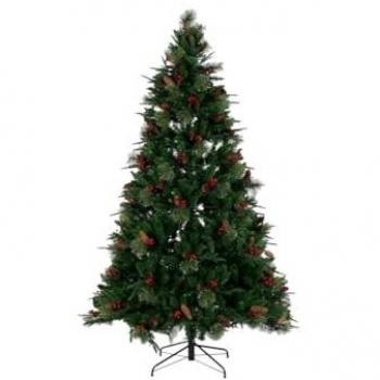 Árbol de Navidad DKD Home Decor Rojo Verde Polietileno 140 x 140 x 210 cm