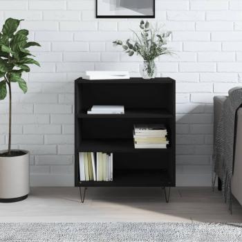 Aparador de madera de ingeniería negro 57x35x70 cm - Mueble de Almacenaje de Salón, Buffet para salón, Armario Auxiliar, Armario de Almacenamiento