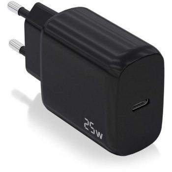 Cargador de Pared Aisens A110-0757 con Tecnología USB-C PD3.0 de 25W - Color Negro