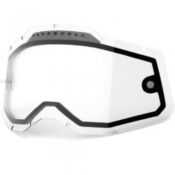 Cristal Doble Ventilado 100% para Racecraft II/Accuri II/Strata II - Lente Reemplazable Transparente (Tamaño Único)