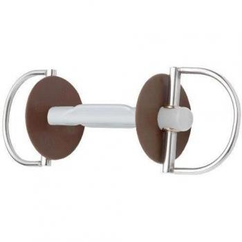 Beris D-gebiss Schmetterlingsstange Soft - Filete para caballo, color gris, talla DE: 130mm