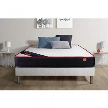 Conjunto de somier y colchón 160x200 VITALPOWER - Memoria de forma ProfiZone - Firme - Blanco