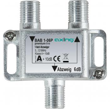 Divisor de Antena Axing BAB 1-06P, 1 salida, 6 dB, frecuencia 5-1218 MHz