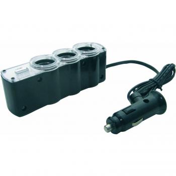 Phonocar 5/210 Triple con Toma para Conector de Encendedor-en 3 de Coche con USB Multi-Colores
