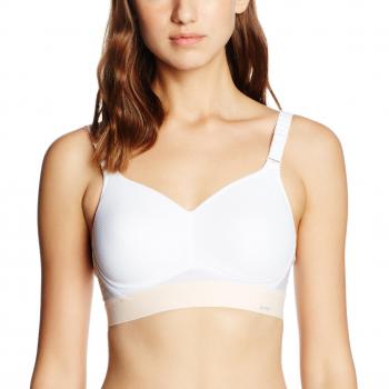 Triumph Triaction Hybrid Lite P Women's Sports Bra - White, Racerback, Size 75C