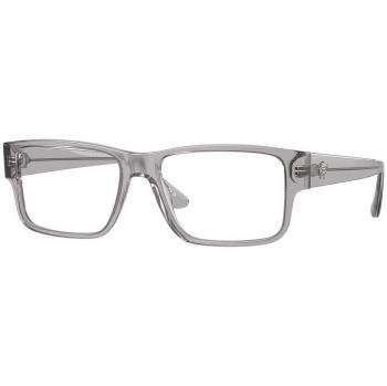 Versace VE3342F Asian Fit 593 Armazones para Hombre Cristal, Lentes Recetados Para Hombre Transparentes, Gafas Recetadas para Hombre Cristal, Ajuste Asiático 593 Gafas Recet