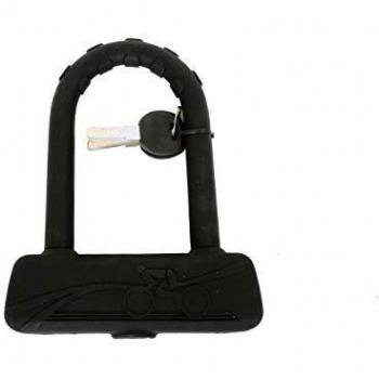 MSC Bikes LOCKU Candado Recubierto Silicona en u, Negro, 135x85