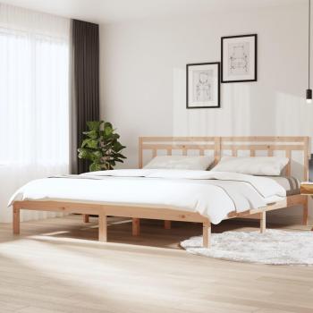 Cama de madera maciza de pino 200x200 cm