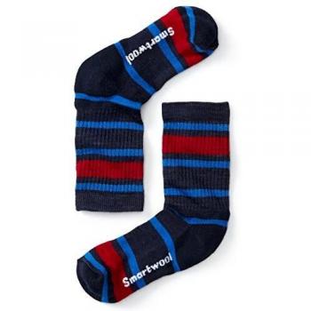 SmartWool Niños Kids 'Striped Hike Light Crew Socks, Primavera/Verano, Infantil, Color Azul Oscuro, tamaño Small