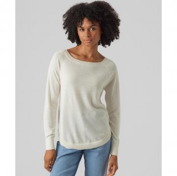 Vero Moda Jersey de mujer de manga larga con diseño clásico, tejido suave, corte regular, cuello redondo y disponibles en varios colores