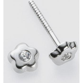 Pendientes de bebé de oro con circonita, delicados y elegantes