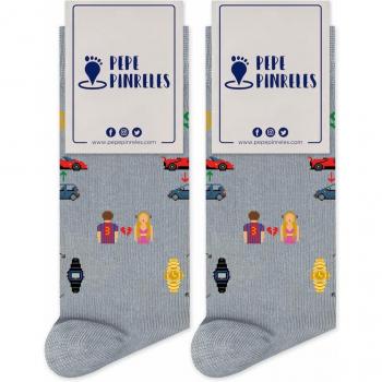 Calcetines Pepe Pinreles No Te Piques Gris para Hombre