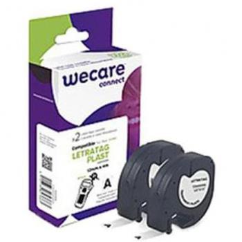 Cinta para impresora de etiquetas Armor K80016W4, color negro sobre transparente, modelo ARMOR WECARE, 12mm x 4m, incluye dos cintas por caja