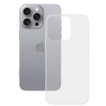 Funda Flexible Antihuellas Transparente para iPhone 16 Pro Max - Compatible con Carga Inalámbrica
