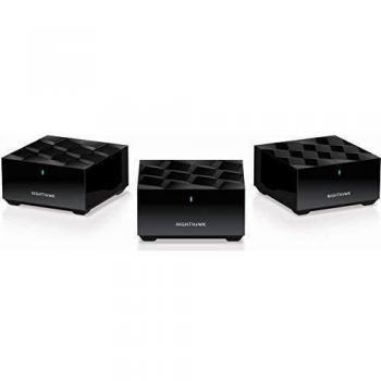 NETGEAR Nighthawk Sistema WiFi 6 Mesh MK63, Router + 2 satélites, velocidad AX1800, cobertura de 350 m2 y 25 dispositivos
