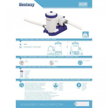 Bomba de filtro para piscina Bestway Flowclear 9463 L/h