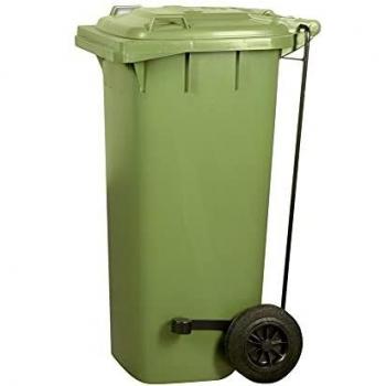 Denox DEN062 Contenedor Industrial 120 litros con Pedal, Verde, 120 L