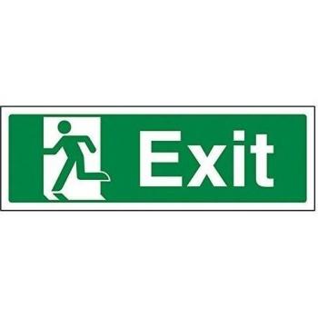vsafety 21010 ax-s seguro Condición salida señal, Final Exit man izquierda, paisaje, vinilo autoadhesivo, 300 mm x 100 mm), color verde