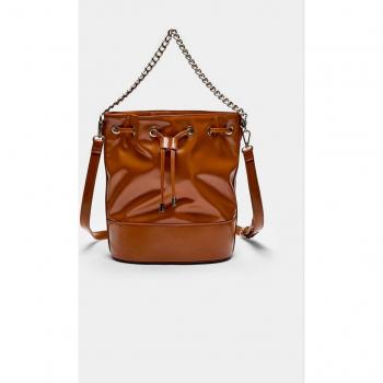 Pale Camel Chain Bucket Bag OS