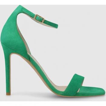 Lodi - Sandalias de tacón de mujer en ante verde