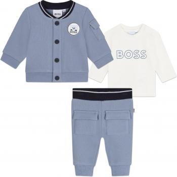 BOSS Kidswear - Conjunto de bebé niño de chándal y camiseta, incluye sudadera con capucha, pantalones jogger, tejido suave y cómodo, diseño moderno, ideal para actividades al aire libre y uso diario