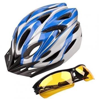 CkeyiN ® Casco Ciclismo Ultraligero Cadena Interior con Visera Desprendible + Gafas de Sol Deportivas