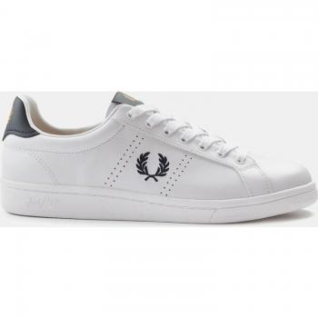 Fred Perry B721 Men's Leather Trainers NOS - White/Navy, Size UK 10 (EU 44, US 11)