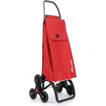 Carro de la compra Rolser Akanto MF6 con 6 ruedas para subir escaleras en color rojo