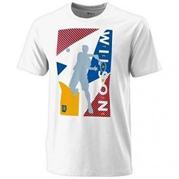 Wilson M Geo Play Tech tee Camiseta, Hombre, White, L