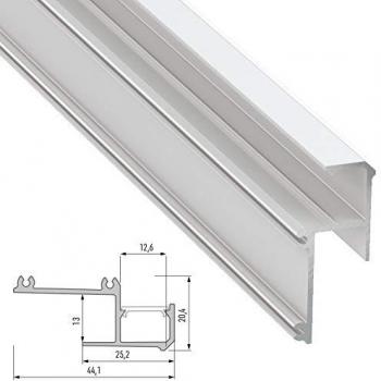 Greenice | Perfíl Aluminio IPA12 2,02M | Anodizado Plata
