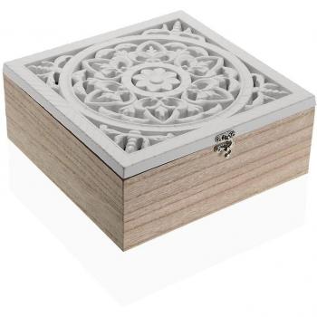 Caja Decorativa Versa 23,5 x 9,5 x 23,5 cm Madera MDF
