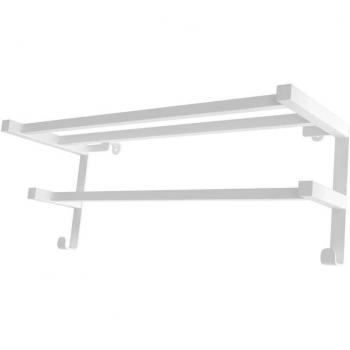 Toallero eléctrico para radiador Hygge Family blanco mate 520x284 mm con barras cuadradas