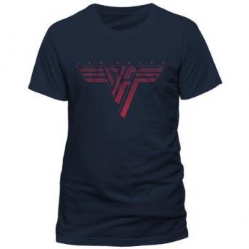 Van Halen Classic Red Logo Men's T-Shirt - Navy Blue - Sizes S to 3XL
