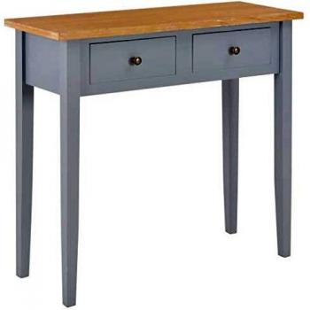 SengentoStyle Bijzettafel 79x30x74 cm hout grijs