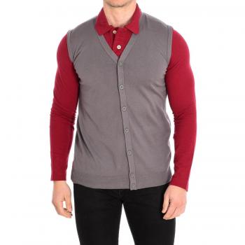 Chaleco de punto cuello de pico Benetton 1P94U6249 para hombre