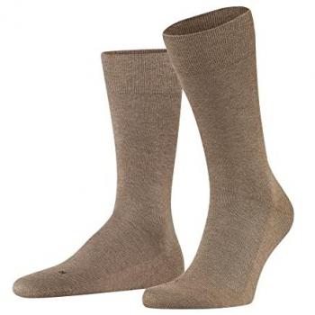 Falke Sensitive London Cotton Blend Solid Socks - Nutmeg Melange - Size: 5.5-8 Mens (Brown)