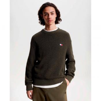 Jersey Tommy Jeans Tonal XS Badge Verde Hombre