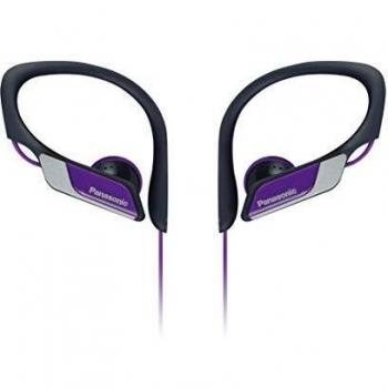 Auriculares In-Ear Panasonic RP-HS34E Violet con Clip y Sonido de Alta Calidad