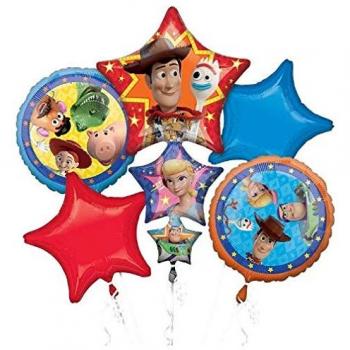 Amscan International 3951501 - Ramo de globos de papel de aluminio con diseño de Toy Story 4, 5 piezas, color