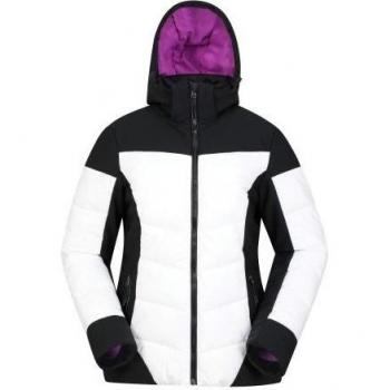 Chaqueta de esquí acolchada RECCO para mujer de Mountain Warehouse - Color negro, talla 12 UK (40 EU)