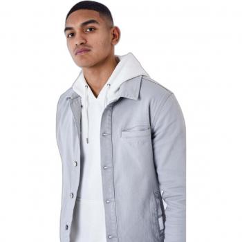 Project X Paris Two-Tone Denim Jacket M Light Grey