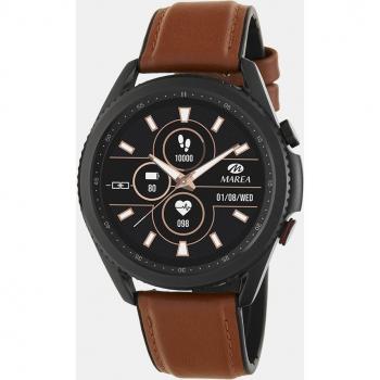 Reloj Marea Smart B57011/2 - Conexión a Smartphone - Correa de Piel Marrón y Funciones Avanzadas