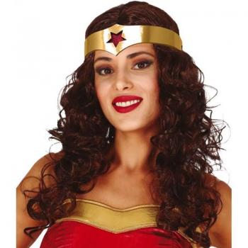 Peluca Super Heroína con Diadema en Caja