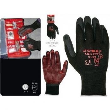 Juba agility-dots - Juego guantes nylon nitrilo talla 9